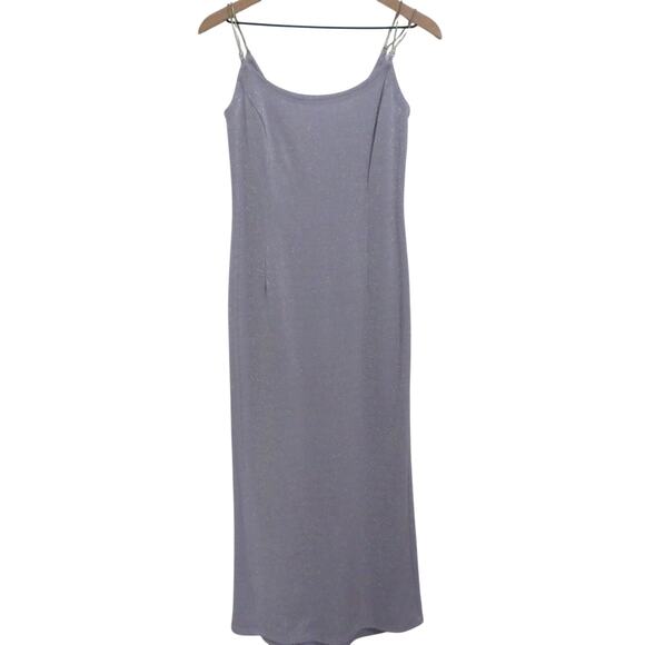 Jessica McClintock Gunne Sax 10 Light Purple Shimmer Dress Vintage - Picture 1 of 8